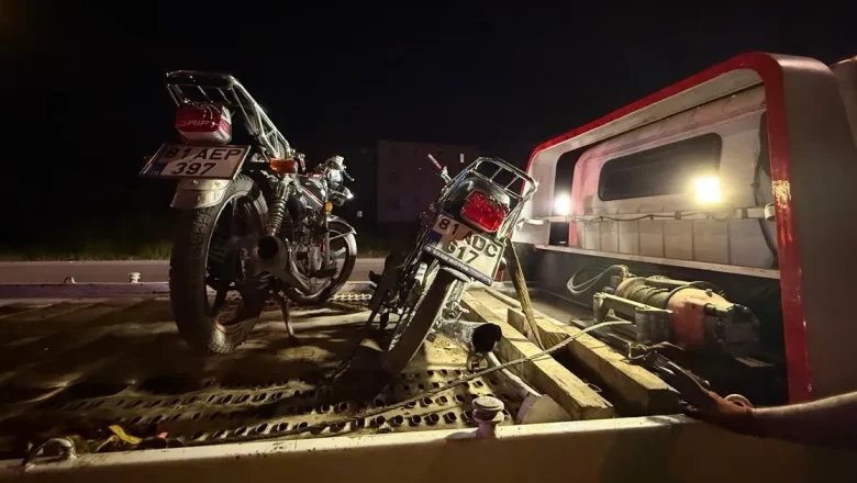 Düzce’de akrobasi yapan motosiklet sürücülerine ceza yağdı!