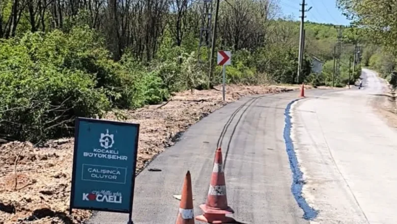 Kocaeli Gebze köylerinde hummalı yol çalışması sürüyor
