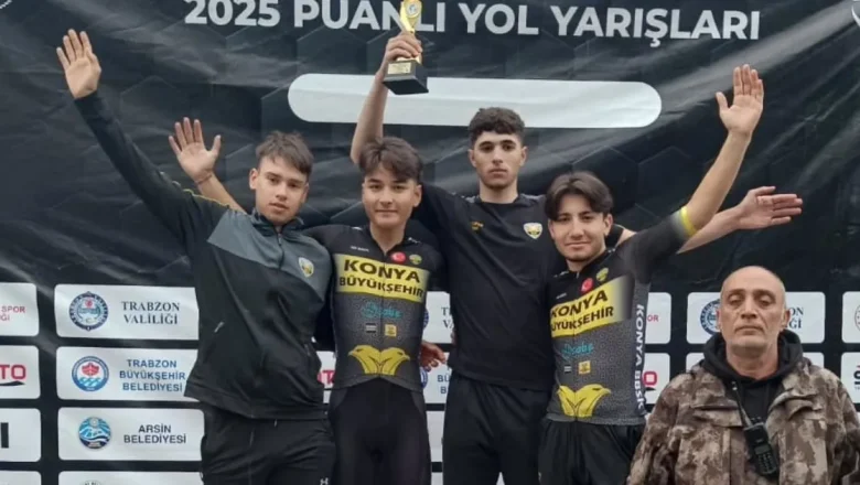 Konya Belediyespor bisiklet takımı Trabzon’da 4 madalya kazandı